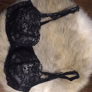 Victoria Secret Black Lace Bra Size 36 D